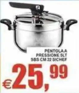 Pewex Pentola a pressione Slt Sbs cm 22 Sichef offerta