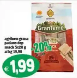 Il Castoro Supermercati agriform grana padano dop snack offerta