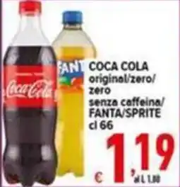 Iper Triscount Coca Cola original/zero/zero senza caffeina/FANTA/Sprite offerta