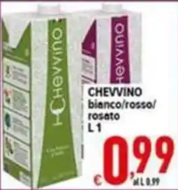 Iper Triscount Chevvino bianco/rosso/rosato offerta