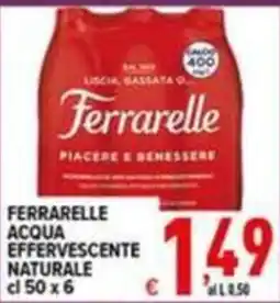 Iper Triscount Ferrarelle acqua effervescente naturale offerta