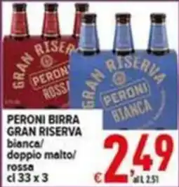 Iper Triscount Peroni birra gran riserva offerta