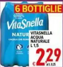 Iper Triscount VitaSnella acqua naturale offerta