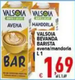 Iper Triscount Valsoia bevanda barista avena/mandorla offerta
