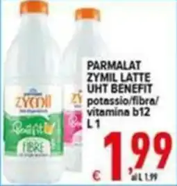 Iper Triscount Parmalat Zymil Latte UHT Benefit offerta