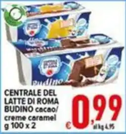 Iper Triscount Centrale del latte di Roma budino cacao offerta