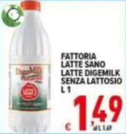 Iper Triscount Fattoria Latte Sano Latte Digemilk Senza Lattosio offerta