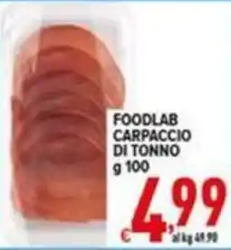Iper Triscount Foodlab carpaccio di tonno offerta