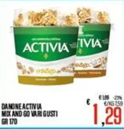 Supermercati EffePiù Danone Activia Mix and Go vari gusti offerta