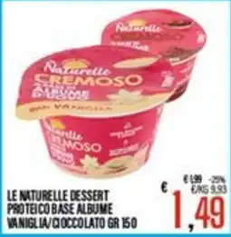 Supermercati EffePiù Le Naturelle dessert proteico base albumine vaniglia offerta