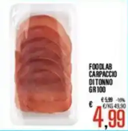 Supermercati EffePiù Foodlab carpaccio di tonno offerta