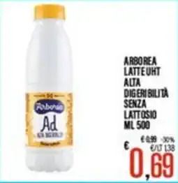 Supermercati EffePiù Arborea latte UHT alta digeribilità senza lattosio offerta