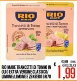 Supermercati EffePiù Rio mare trancetti di tonno in olio extra vergine classico offerta