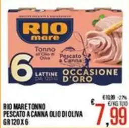 Supermercati EffePiù Rio mare tonno pescato a canna olio di oliva offerta