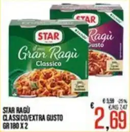 Supermercati EffePiù Star Ragù Classico offerta