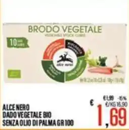 Supermercati EffePiù Alce Nero dado vegetale bio senza olio di palma offerta