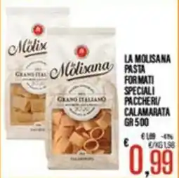 Supermercati EffePiù La molisana pasta formati speciali paccheri/calamarata offerta