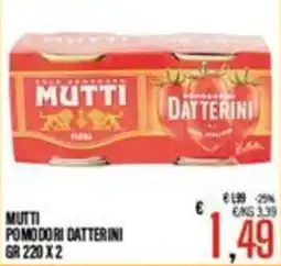 Supermercati EffePiù Mutti pomodori datterini offerta