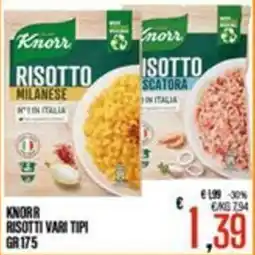 Supermercati EffePiù Knorr risotti vari tipi offerta