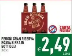 Pim Supermercati Peroni Gran Riserva Rossa Birra in Bottiglia offerta
