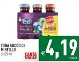Pim Supermercati Yoga succo di mirtillo offerta