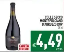 Pim Supermercati Colle Secco Montepulciano d'Abruzzo DOP offerta