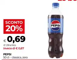 Unicoop Pepsi classica, zero offerta
