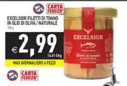 Pim Supermercati Excelsior filetti di tonno offerta