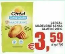 Pewex Cereal madeleine senza glutine offerta