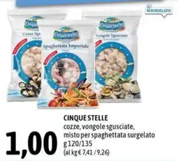 Madis Cinque Stelle cozze, vongole sgusciate, misto per spaghettata surgelato offerta