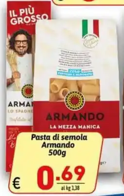Ipercarni Pasta di semola Armando offerta