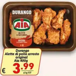 Ipercarni Durango Alette di pollo arrosto original Aia offerta