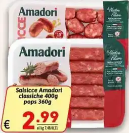 Ipercarni Salsicce Amadori classiche offerta