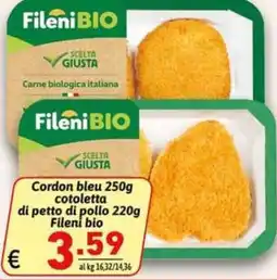 Ipercarni Cordon bleu Fileni bio offerta