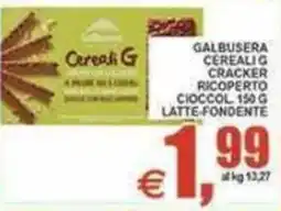 Pewex Galbusera cereali g cracker ricoperto cioccol. latte-fondente offerta