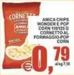 Pewex Amica chips wonder e pop corn 110/125 g cornetto al formaggio-pop corn offerta
