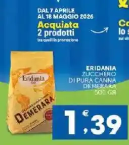Sisa Eridania zucchero di pura canna demerara offerta
