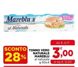 Gran mercato Tonno vero naturale Mareblu offerta