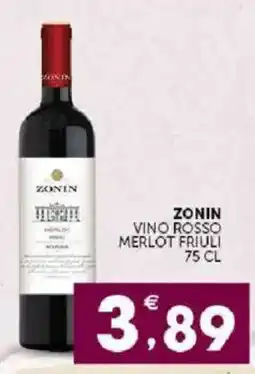 Sisa Zonin vino rosso merlot friuli offerta