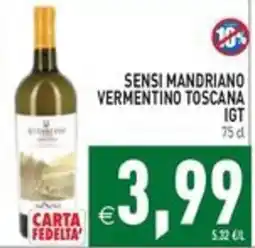 Pim Supermercati Sensi Mandriano Vermentino Toscana IGT offerta
