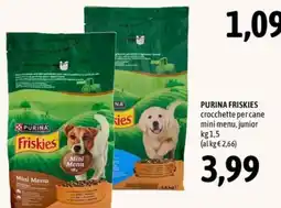 Madis Purina Friskies crocchette per cane mini menu, junior offerta
