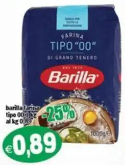 Il Castoro Supermercati Farina tipo 00 Barilla offerta