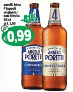 Il Castoro Supermercati Poretti birra 4 luppoli offerta