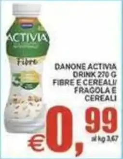 Pewex Danone Activia Drink Fibre e Cereali Fragola e Cereali offerta