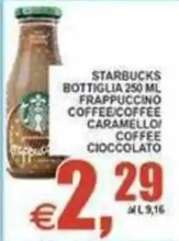Pewex Starbucks bottiglia frappuccino coffee coffee caramello coffee cioccolato offerta