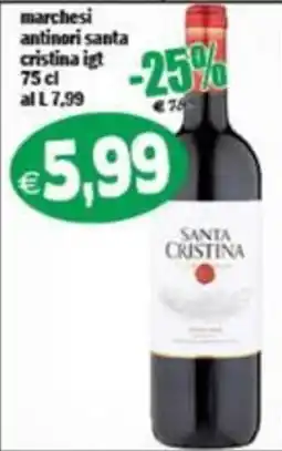 Il Castoro Supermercati Marchesi Antinori Santa Cristina IGT offerta