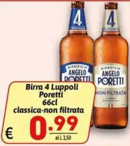Ipercarni Birra 4 Luppoli Poretti offerta