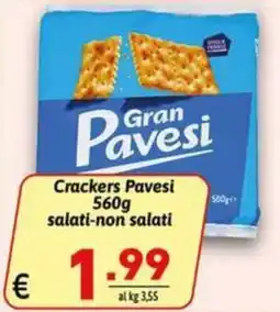 Ipercarni Crackers Pavesi offerta