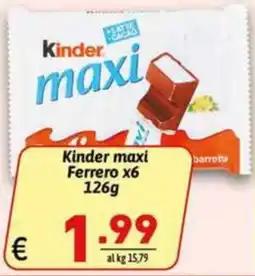 Ipercarni Kinder maxi offerta