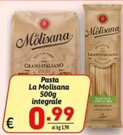 Ipercarni Pasta La Molisana integrale offerta